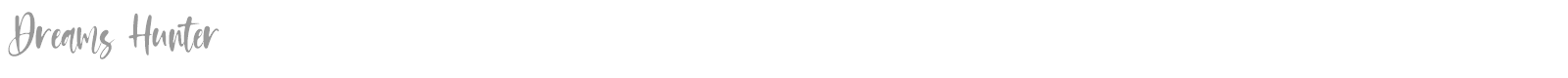 Dreams Hunter font preview